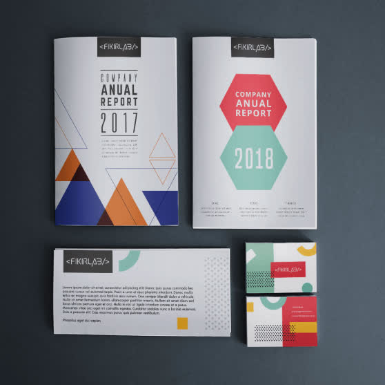 Leading design agency |Colorful Stationery mockup |Trendy| Abstract|Annual Report ideas| Custom| Cheap| Get Solutions UAE